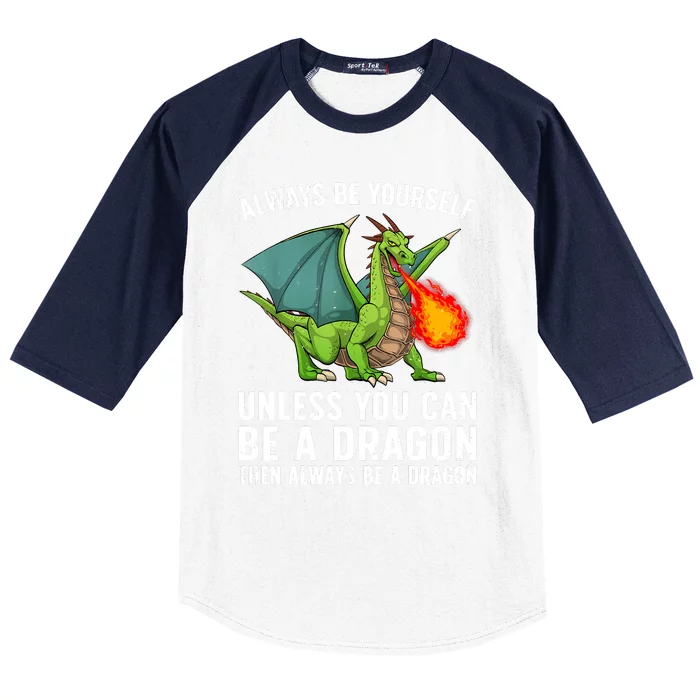 Cool Dragon For Men Women Mythical Dragon Lovers Baseball Sleeve Shirt