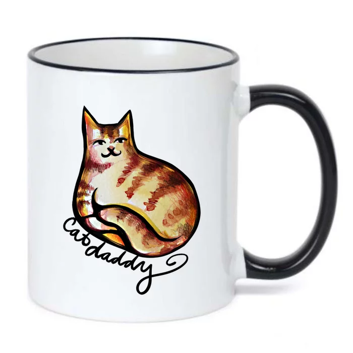 Cat Daddy Funny Cat Person Humor Gift Black Color Changing Mug