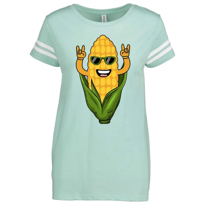 Corn Design For Women Sweet Corn On The Cob Lovers Enza Ladies Jersey Football T-Shirt