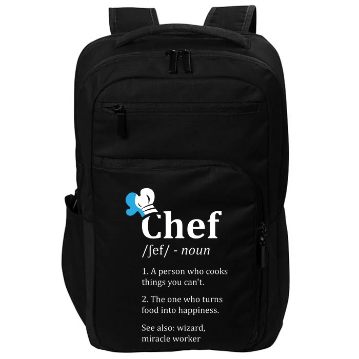 Chef Definition Funny Impact Tech Backpack