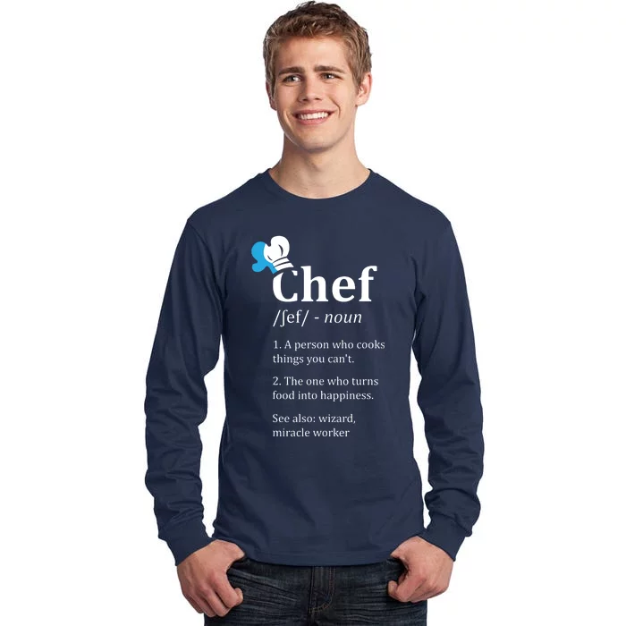 Chef Definition Funny Tall Long Sleeve T-Shirt