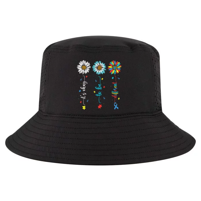 Cute Daisy Flower Autism Awareness Its Ok To Be Different Cool Comfort Performance Bucket Hat