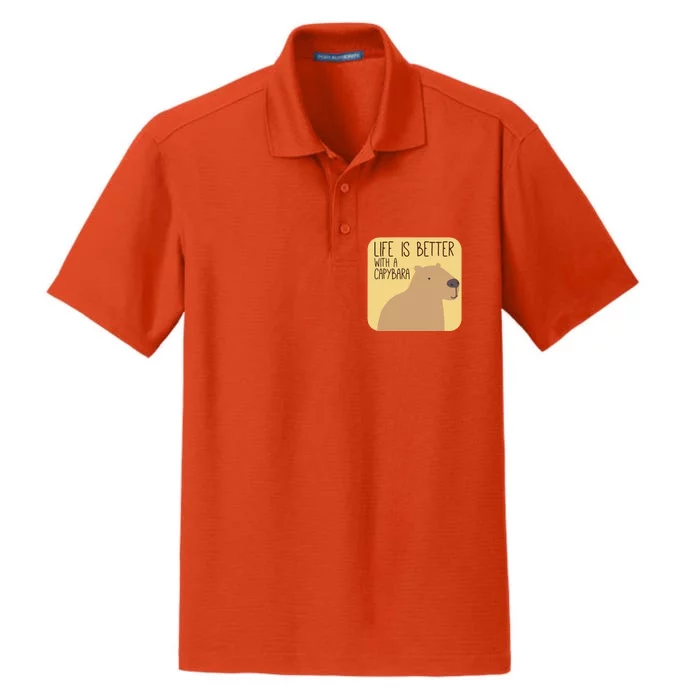 Capybara Design For Capibara Owner Cool Mammal Dry Zone Grid Performance Polo