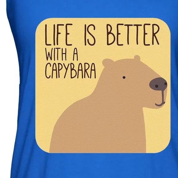 Capybara Design For Capibara Owner Cool Mammal Ladies Essential Flowy Tank