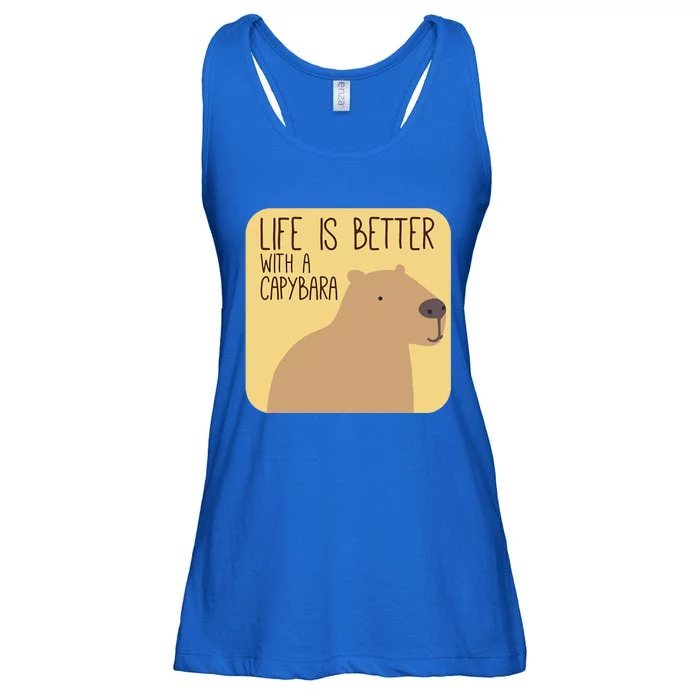 Capybara Design For Capibara Owner Cool Mammal Ladies Essential Flowy Tank