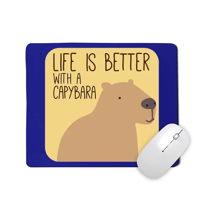 Capybara Design For Capibara Owner Cool Mammal Mousepad