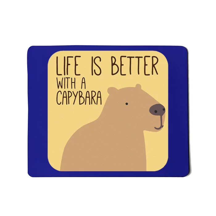 Capybara Design For Capibara Owner Cool Mammal Mousepad