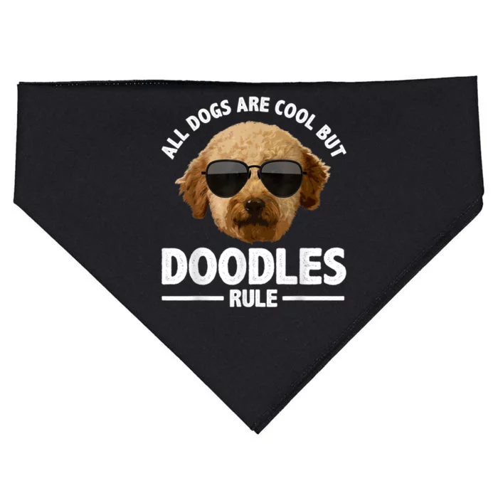 Cute Doodle For Men Women Golden Doodle Labradoodle Dog USA-Made Doggie Bandana