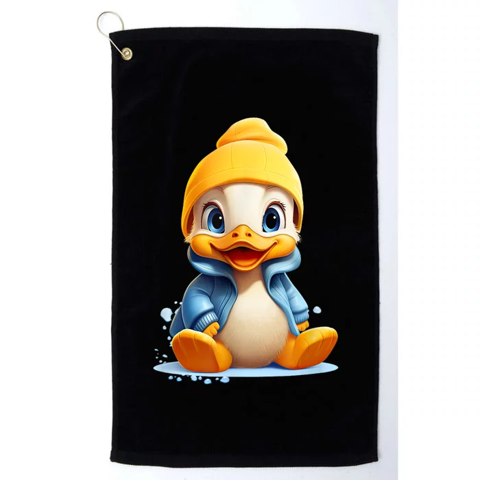 Cute Duckling Funny Duckling Lover Baby Duck Platinum Collection Golf Towel