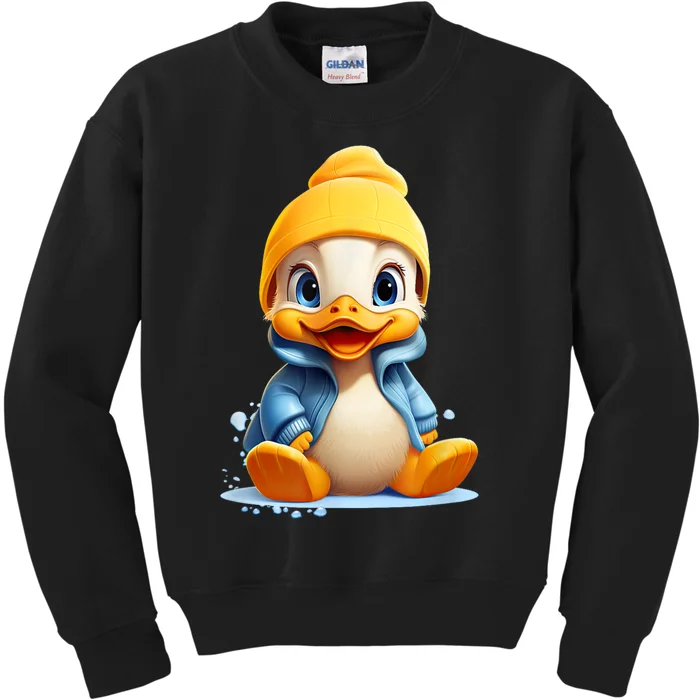 Cute Duckling Funny Duckling Lover Baby Duck Kids Sweatshirt