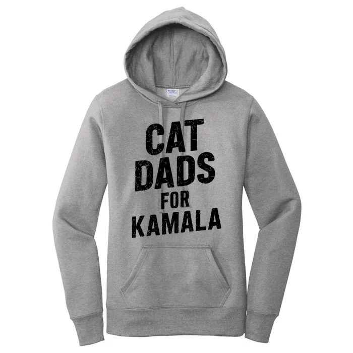 Cat Dads For Kamala Harris For President 2024 Women's Pullover Hoodie