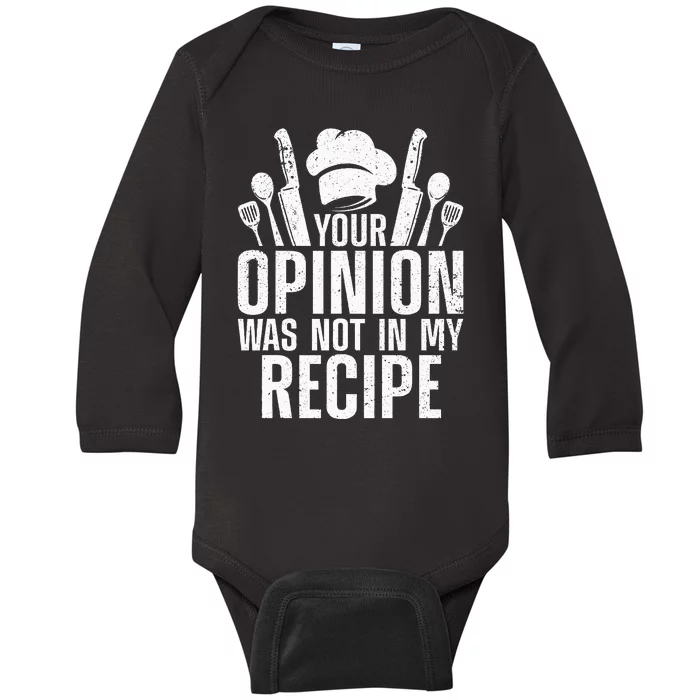 Chef Design For Cooking Lover Culinary Cook Baby Long Sleeve Bodysuit