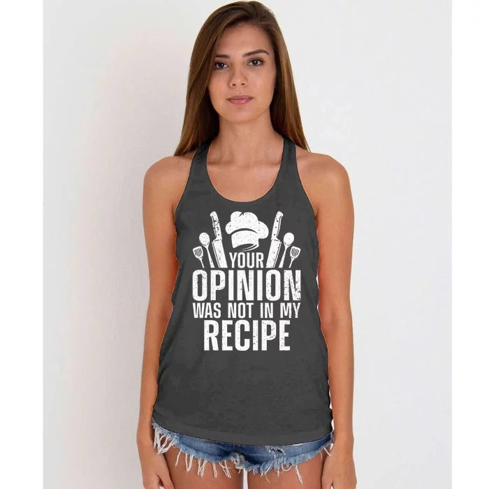 Chef Design For Cooking Lover Culinary Cook Women's Knotted Racerback Tank