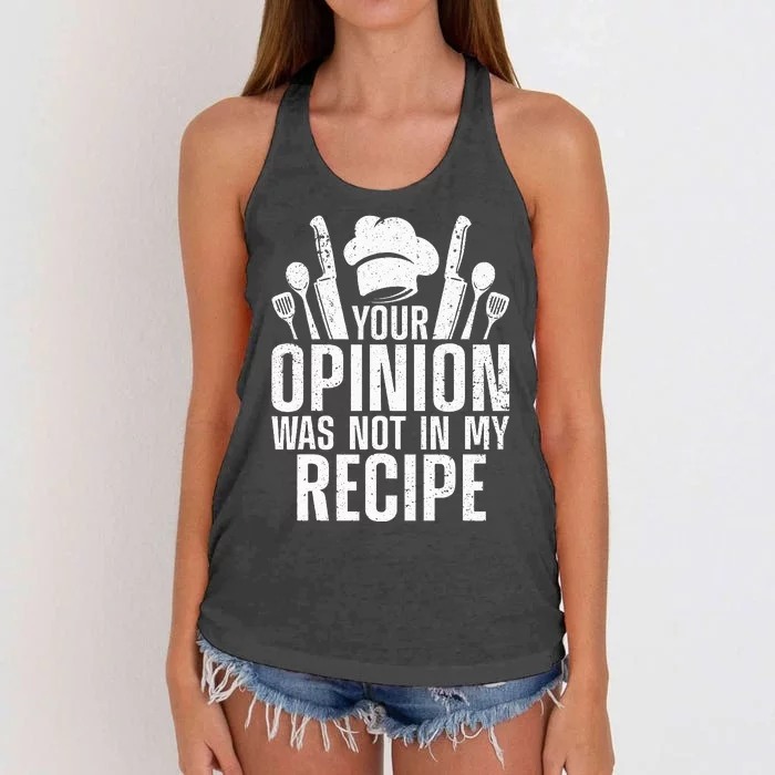 Chef Design For Cooking Lover Culinary Cook Women's Knotted Racerback Tank