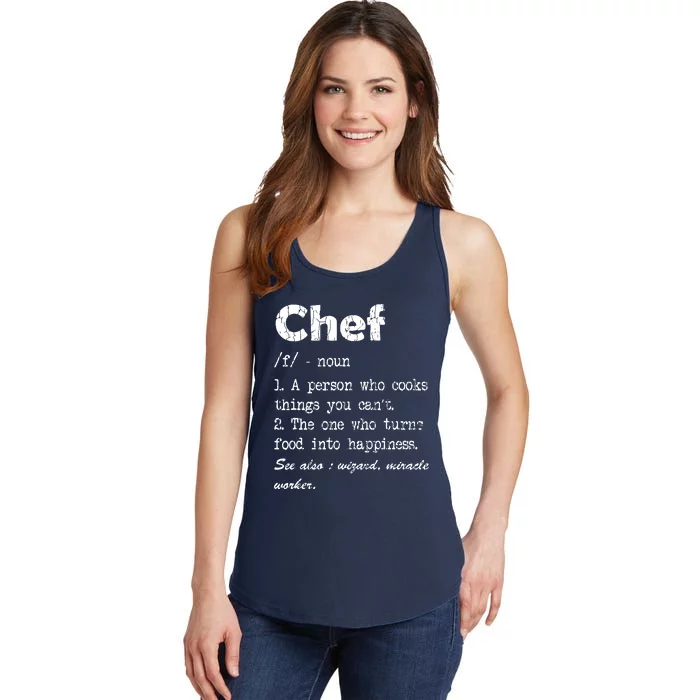 Chef Definition Funny Cook Cooking Graphic Ladies Essential Tank