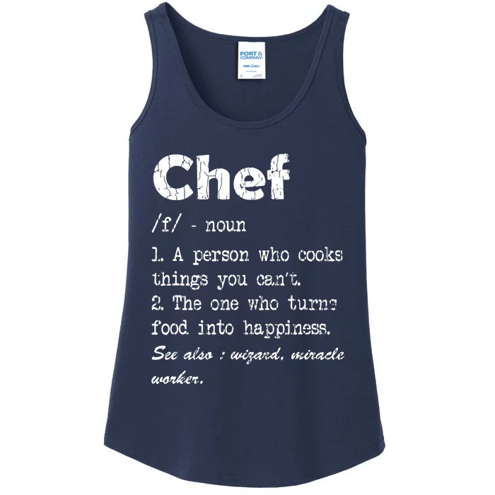 Chef Definition Funny Cook Cooking Graphic Ladies Essential Tank