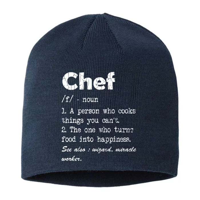 Chef Definition Funny Cook Cooking Graphic 8 1/2in Sustainable Knit Beanie