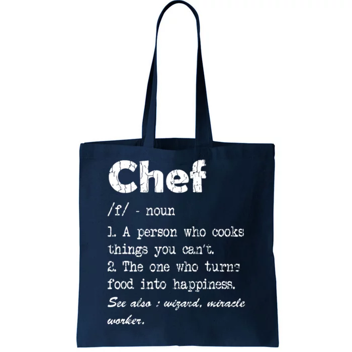 Chef Definition Funny Cook Cooking Graphic Tote Bag