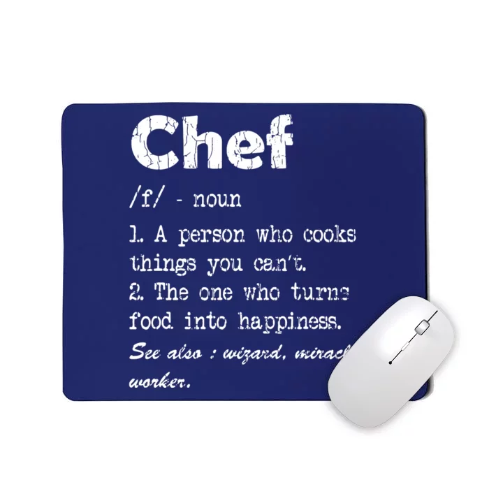 Chef Definition Funny Cook Cooking Graphic Mousepad