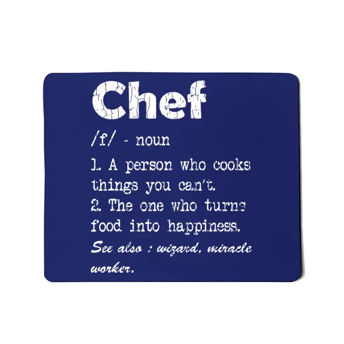 Chef Definition Funny Cook Cooking Graphic Mousepad