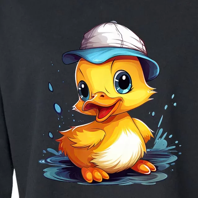 Cute Duckling Funny Duckling Lover Baby Duck Cropped Pullover Crew