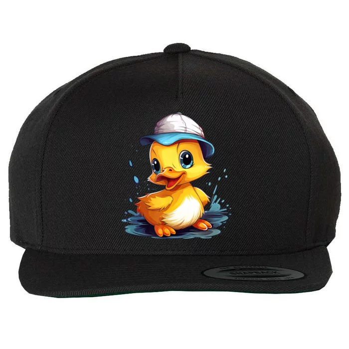 Cute Duckling Funny Duckling Lover Baby Duck Wool Snapback Cap