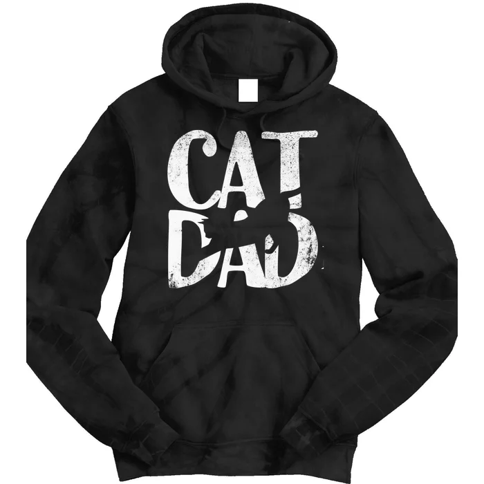 Cat Dad FatherS Day Christmas Birthday Best Vintage Tie Dye Hoodie