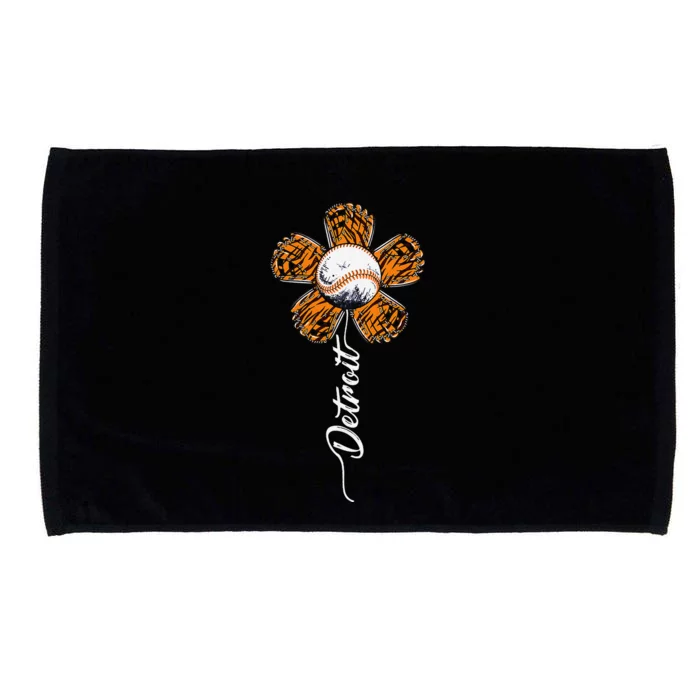 Cute Detroit Flower Souvenir I Love Detroit Microfiber Hand Towel