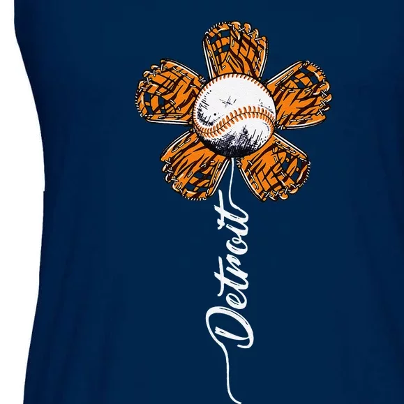 Cute Detroit Flower Souvenir I Love Detroit Ladies Essential Flowy Tank