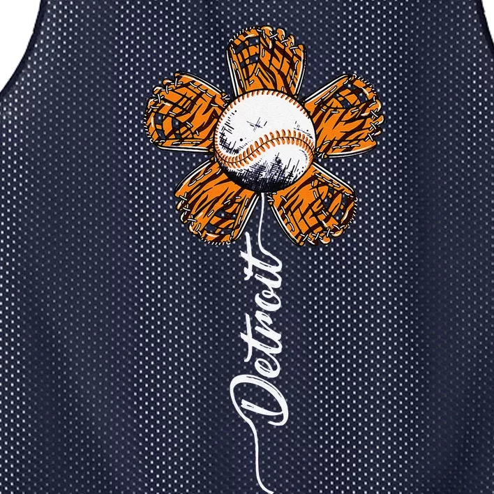 Cute Detroit Flower Souvenir I Love Detroit Mesh Reversible Basketball Jersey Tank