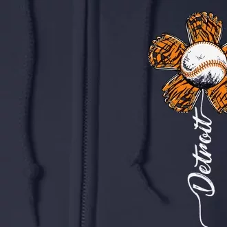 Cute Detroit Flower Souvenir I Love Detroit Full Zip Hoodie