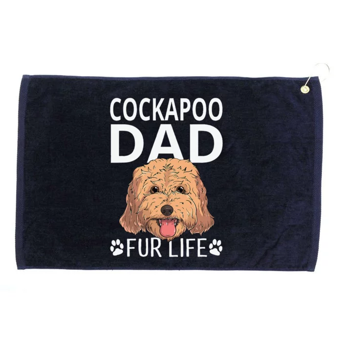 Cockapoo Dad Fur Life Dog Fathers Day Gift Pun Grommeted Golf Towel