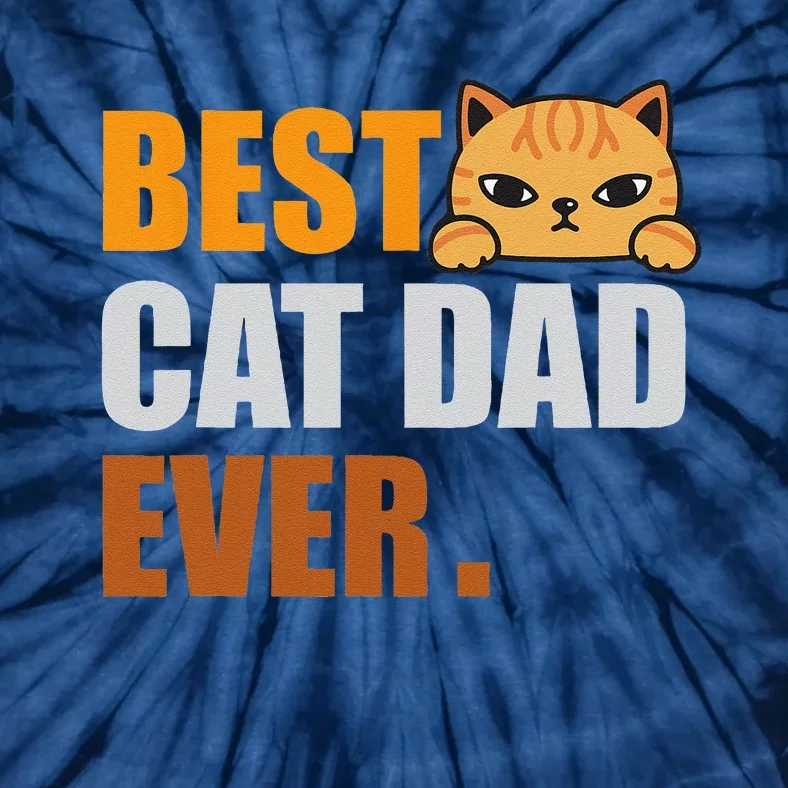 CAT DAD Fathers Day Kitty Daddy Papa Christmas Tie-Dye T-Shirt