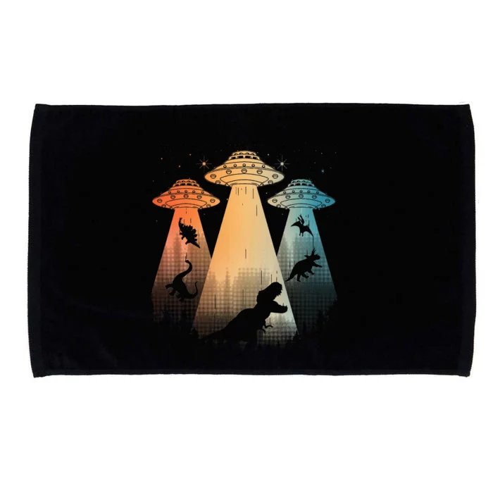 Cool Dinosaur For Women Ufo Alien Abduction Dinosaur Microfiber Hand Towel