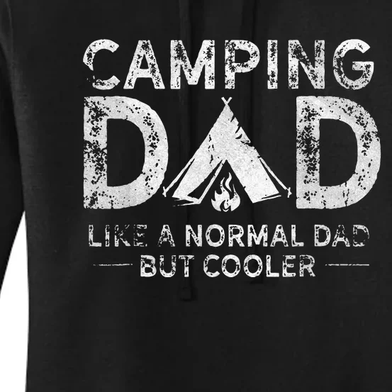 Camping Dad Funny Camper Fathers Day Camping Dad Women's Pullover Hoodie