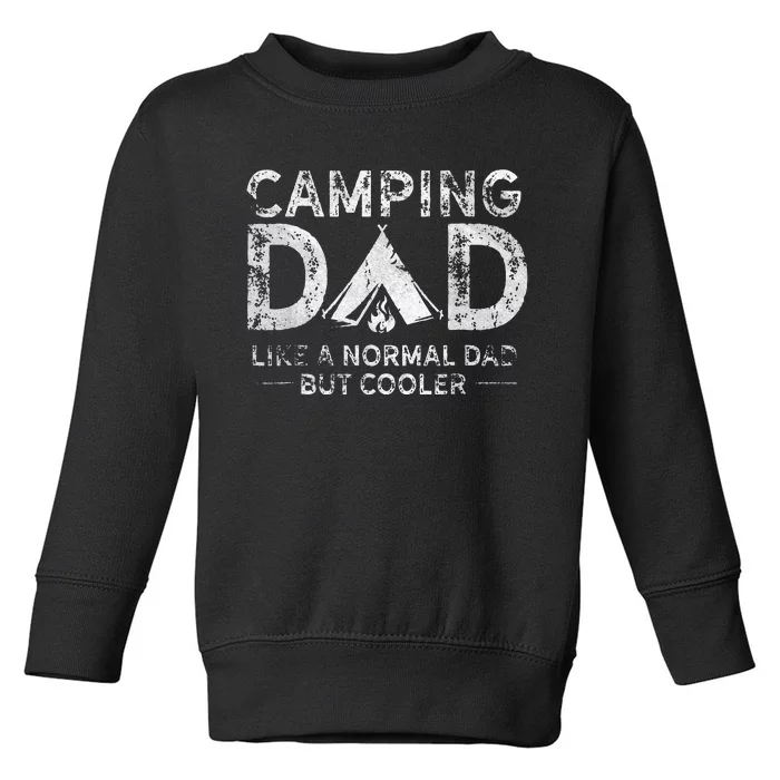 Camping Dad Funny Camper Fathers Day Camping Dad Toddler Sweatshirt