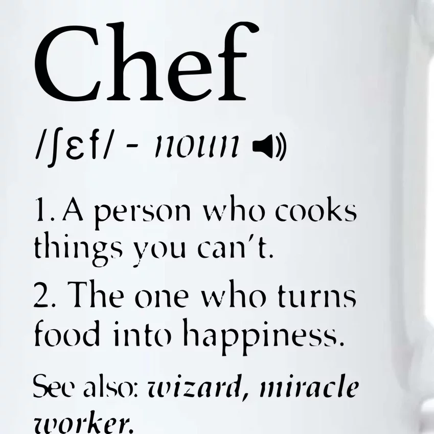 Chef Definition Funny Line Saying Cook Cooking Gifts Chefs Black Color Changing Mug