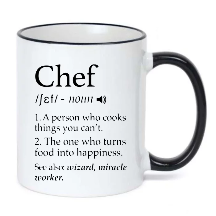 Chef Definition Funny Line Saying Cook Cooking Gifts Chefs Black Color Changing Mug