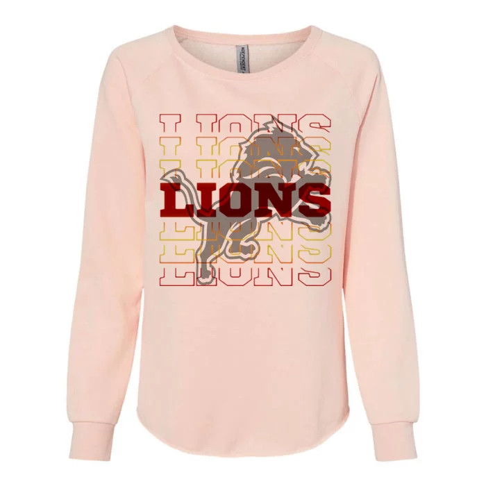 Cool Detroit Football Lions Womens California Wash Sweatshirt