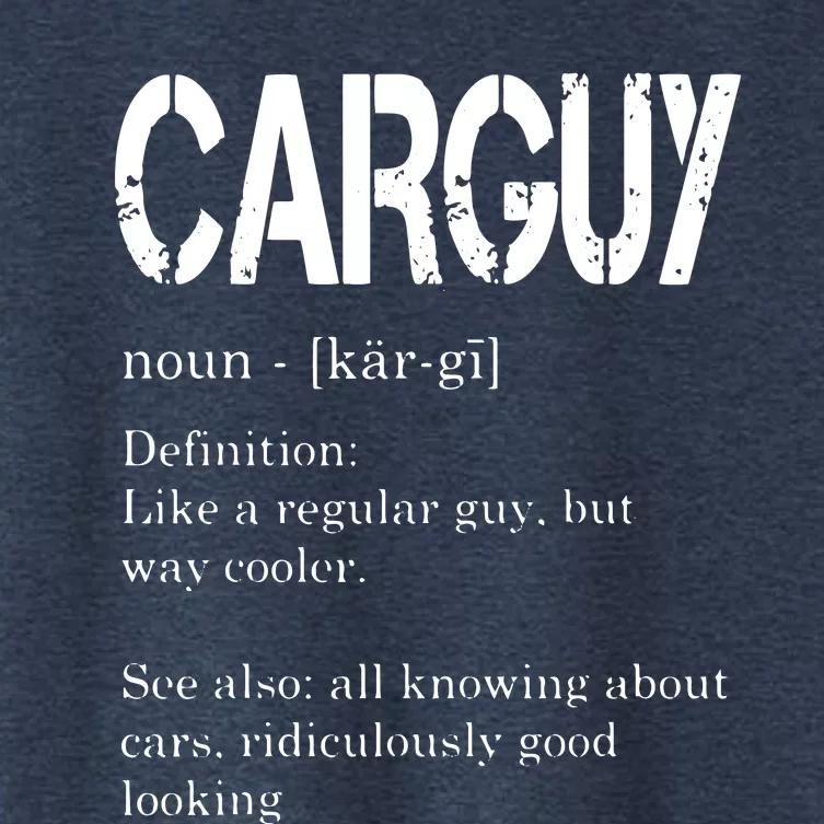 Carguy Definition Funny Car Lover Gift Women's Crop Top Tee