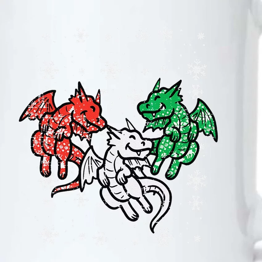 Christmas Dragons Funny Mythical Animal Funny Funny Black Color Changing Mug