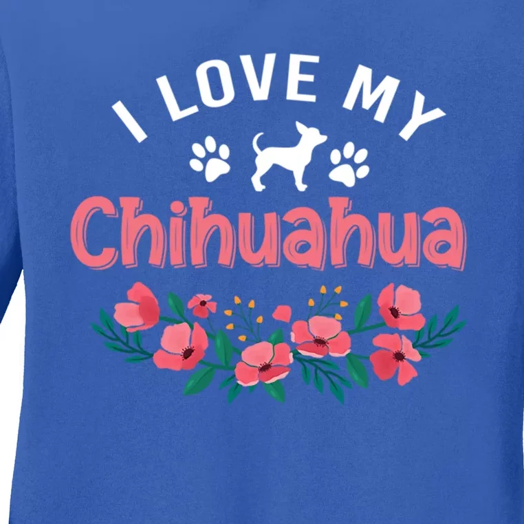 Chihuahua Dog Funny Gift Cute Chihuahua Dog Christmas Gift Ladies Long Sleeve Shirt