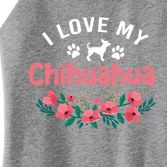 Chihuahua Dog Funny Gift Cute Chihuahua Dog Christmas Gift Women’s Perfect Tri Rocker Tank