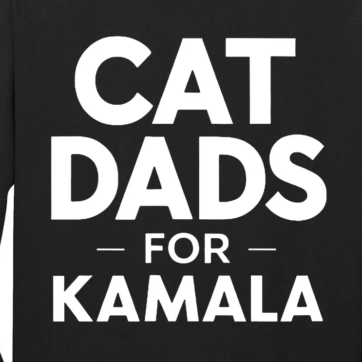 Cat Dads For Kamala President Harris Democrat Vote Blue 2024 Tall Long Sleeve T-Shirt