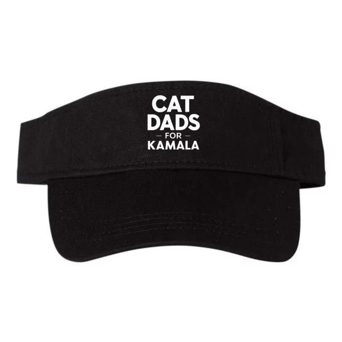 Cat Dads For Kamala President Harris Democrat Vote Blue 2024 Valucap Bio-Washed Visor