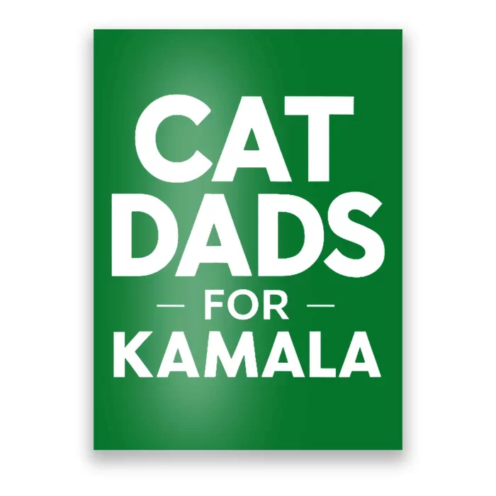 Cat Dads For Kamala President Harris Democrat Vote Blue 2024 Poster