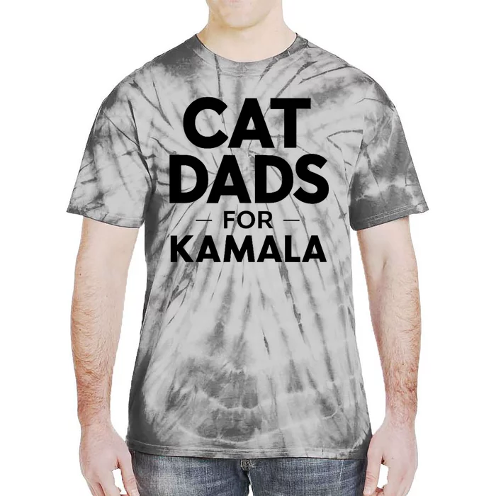 Cat Dads For Kamala President Harris Democrat Vote Blue 2024 Tie-Dye T-Shirt