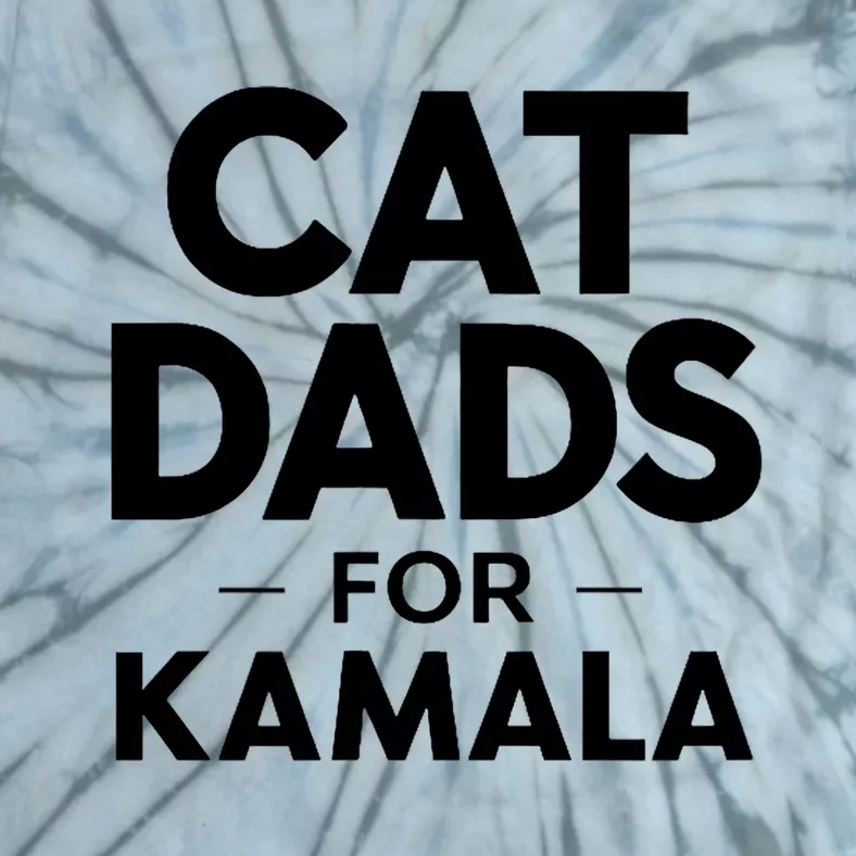 Cat Dads For Kamala President Harris Democrat Vote Blue 2024 Tie-Dye T-Shirt