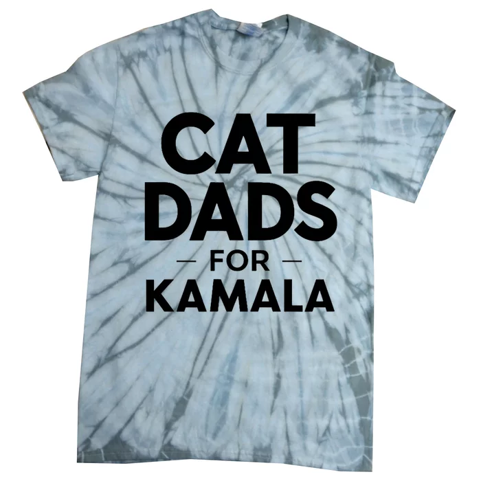 Cat Dads For Kamala President Harris Democrat Vote Blue 2024 Tie-Dye T-Shirt