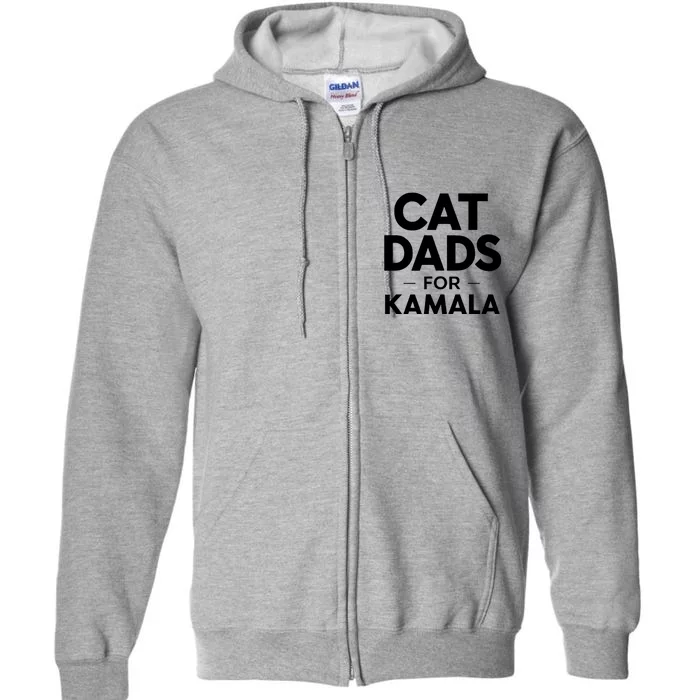 Cat Dads For Kamala President Harris Democrat Vote Blue 2024 Full Zip Hoodie